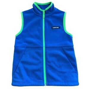 Land’s End Blue Green Fleece Zipper Vest Outdoor Hiking Camping Size 6-7